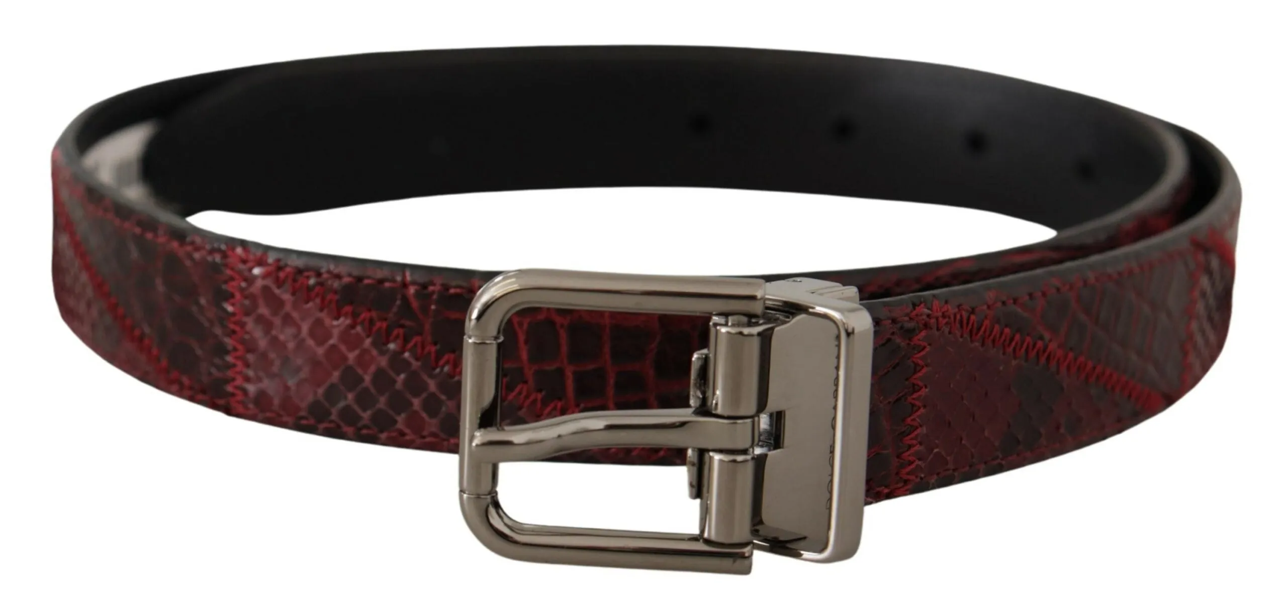 Elegant Red Exotic Leather Belt sold by Louxly product image thumbnail 5