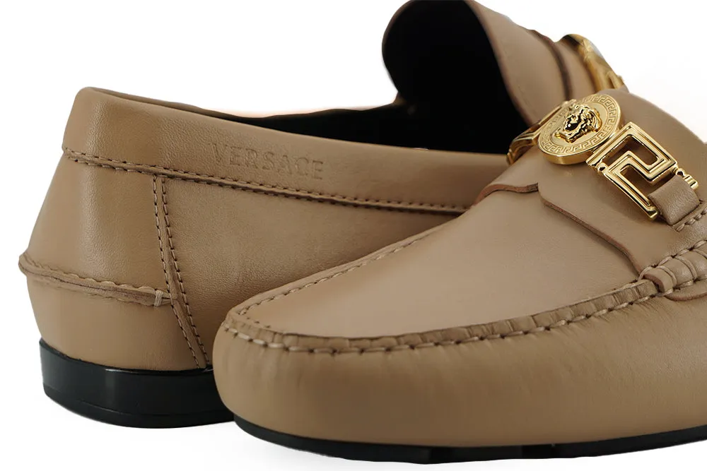 Exquisite Medusa Gold-Tone Leather Loafers sold by Louxly product image thumbnail 4
