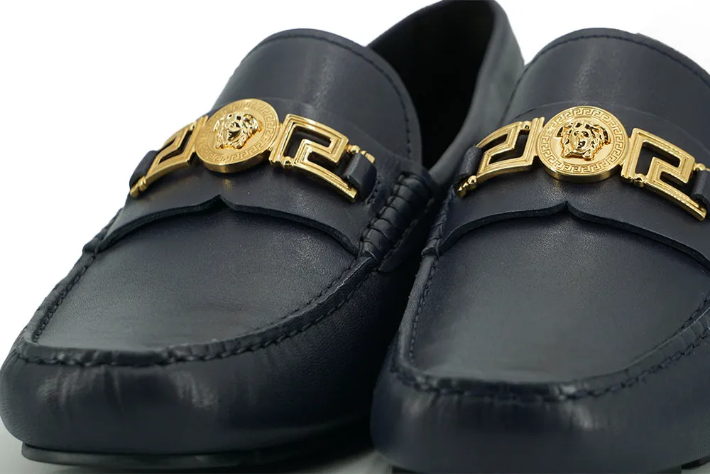Elegant Navy Blue Calf Leather Loafers sold by Louxly product image thumbnail 5