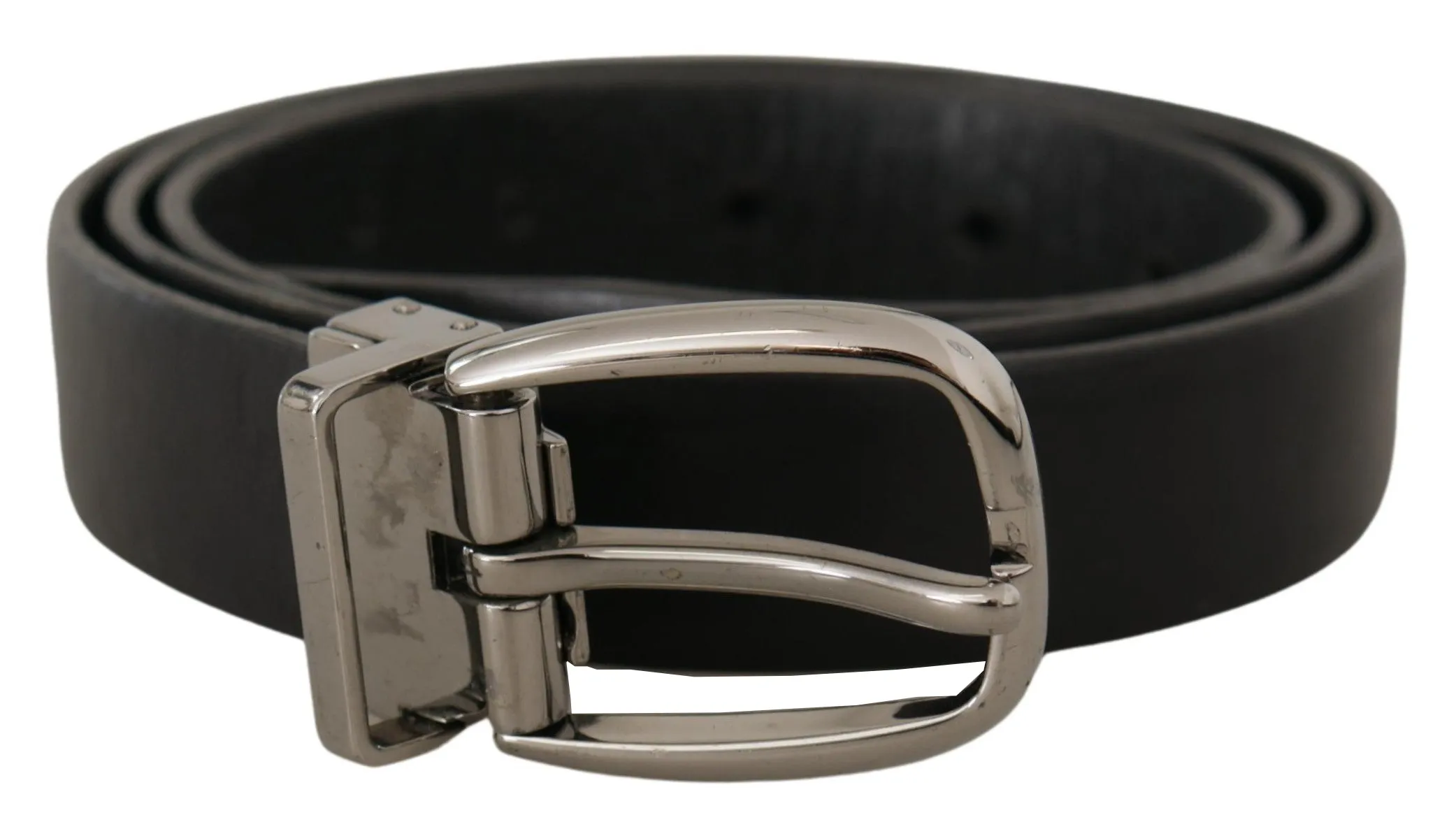 Elegant Black Leather Designer Belt sold by Louxly