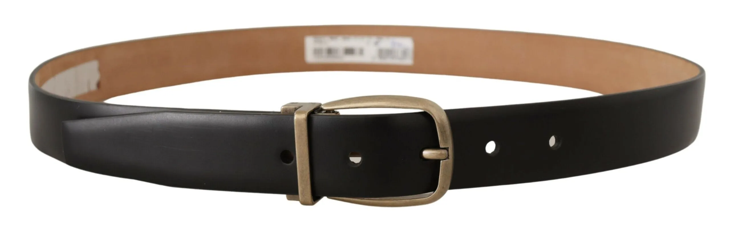 Elegant Black Leather Belt with Metal Buckle sold by Louxly product image thumbnail 3