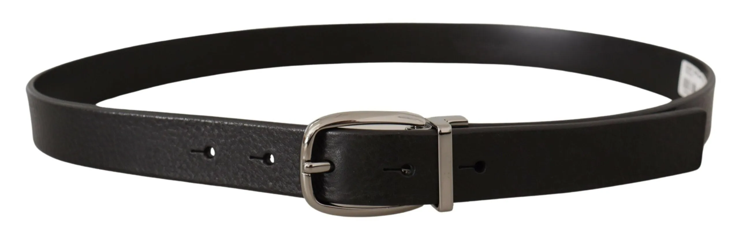 Elegant Black Leather Belt with Metal Buckle sold by Louxly product image thumbnail 3