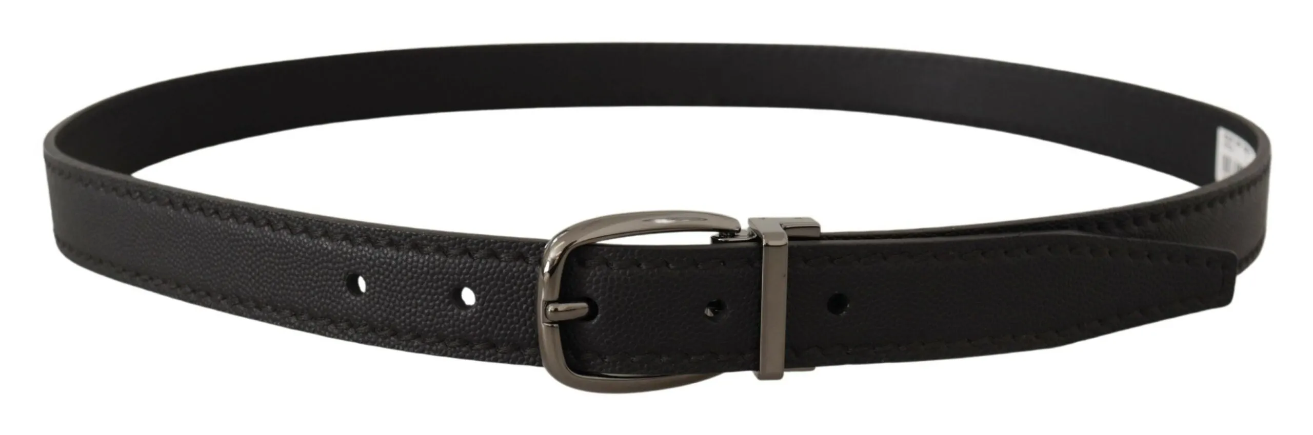 Elegant Black Leather Belt with Metal Buckle sold by Louxly product image thumbnail 2