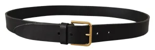 Elegant Leather Belt with Metal Buckle sold by Louxly