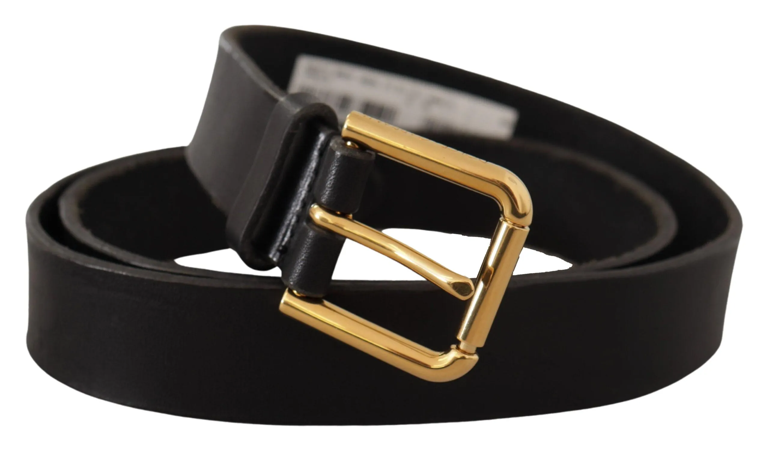 Sleek Black Leather Belt with Metal Buckle sold by Louxly product image thumbnail 2