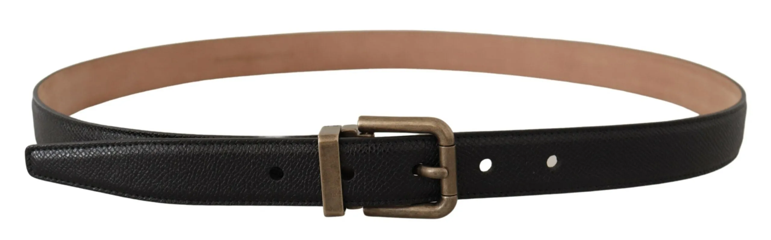 Elegant Black Leather Belt with Vintage Metal Buckle sold by Louxly product image thumbnail 3