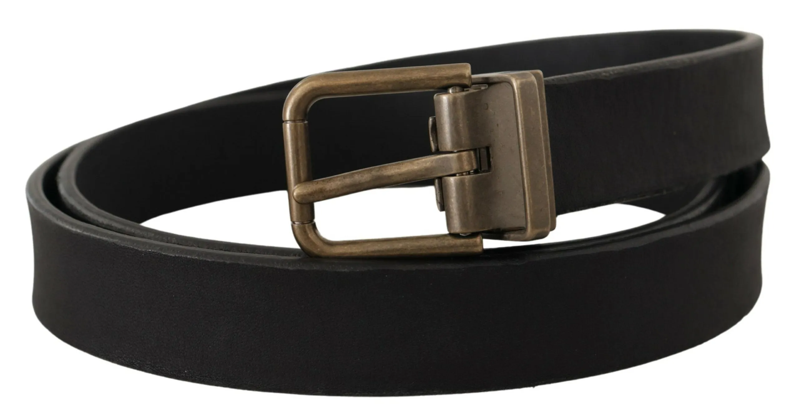 Elegant Black Leather Belt with Vintage Metal Buckle sold by Louxly product image thumbnail 2