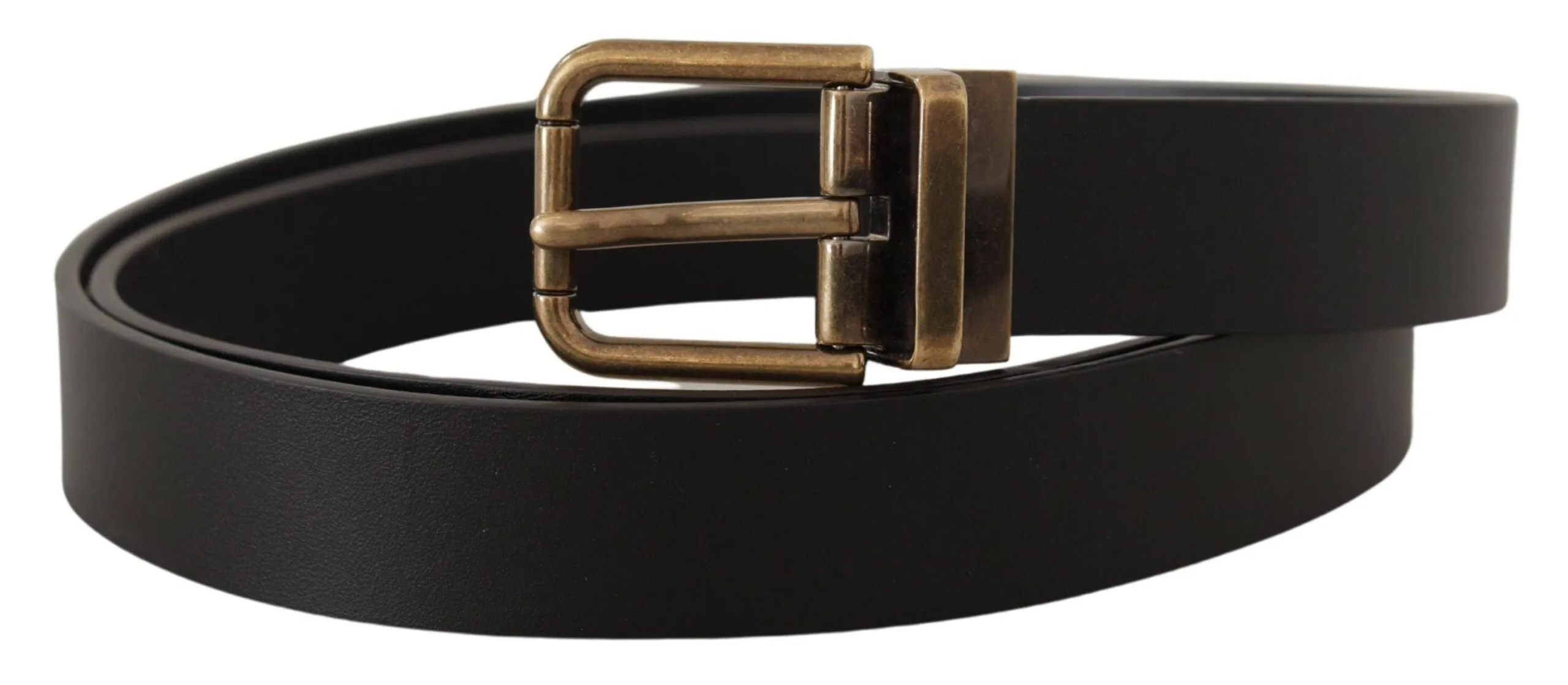 Elegant Black Leather Belt with Vintage Buckle sold by Louxly product image thumbnail 2