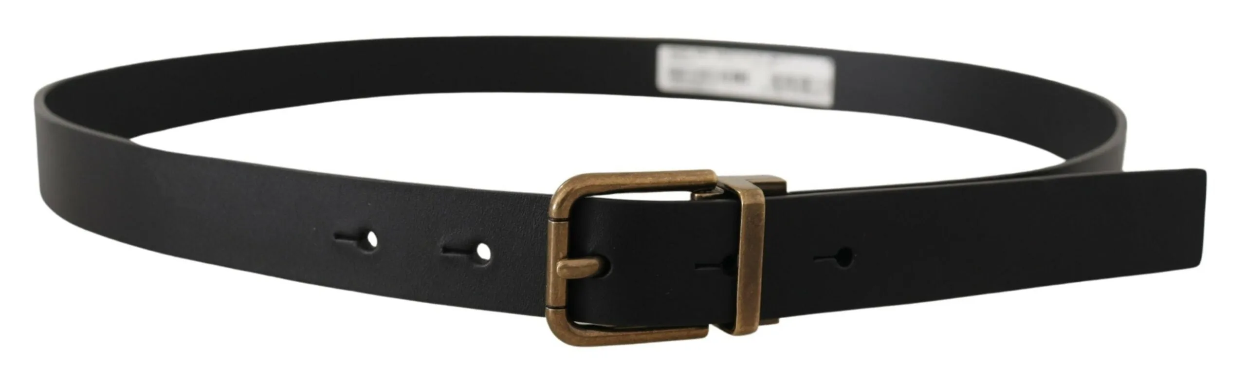 Elegant Black Leather Belt with Vintage Buckle sold by Louxly product image thumbnail 3