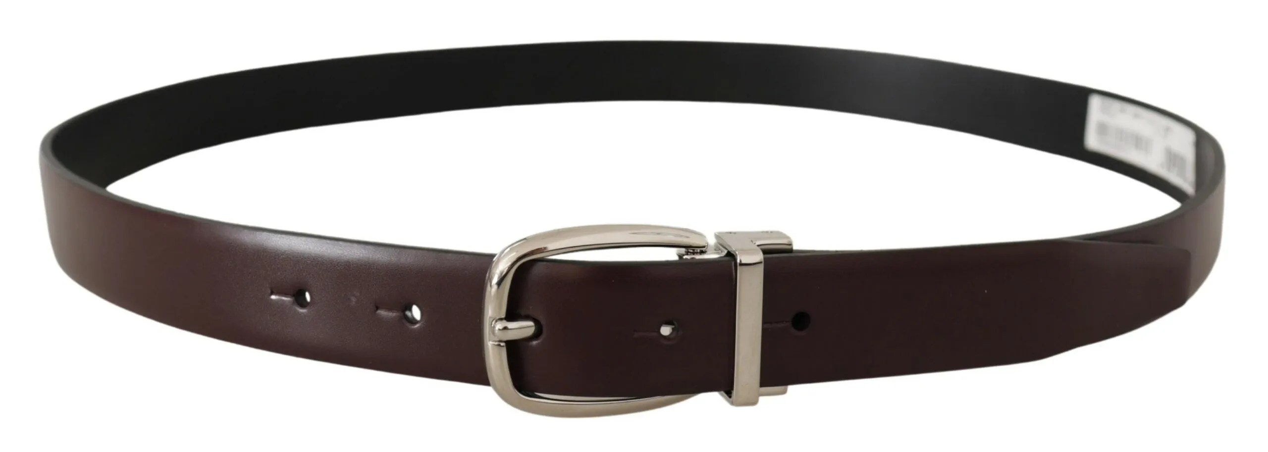 Elegant Leather Belt with Silver Metal Buckle sold by Louxly product image thumbnail 3