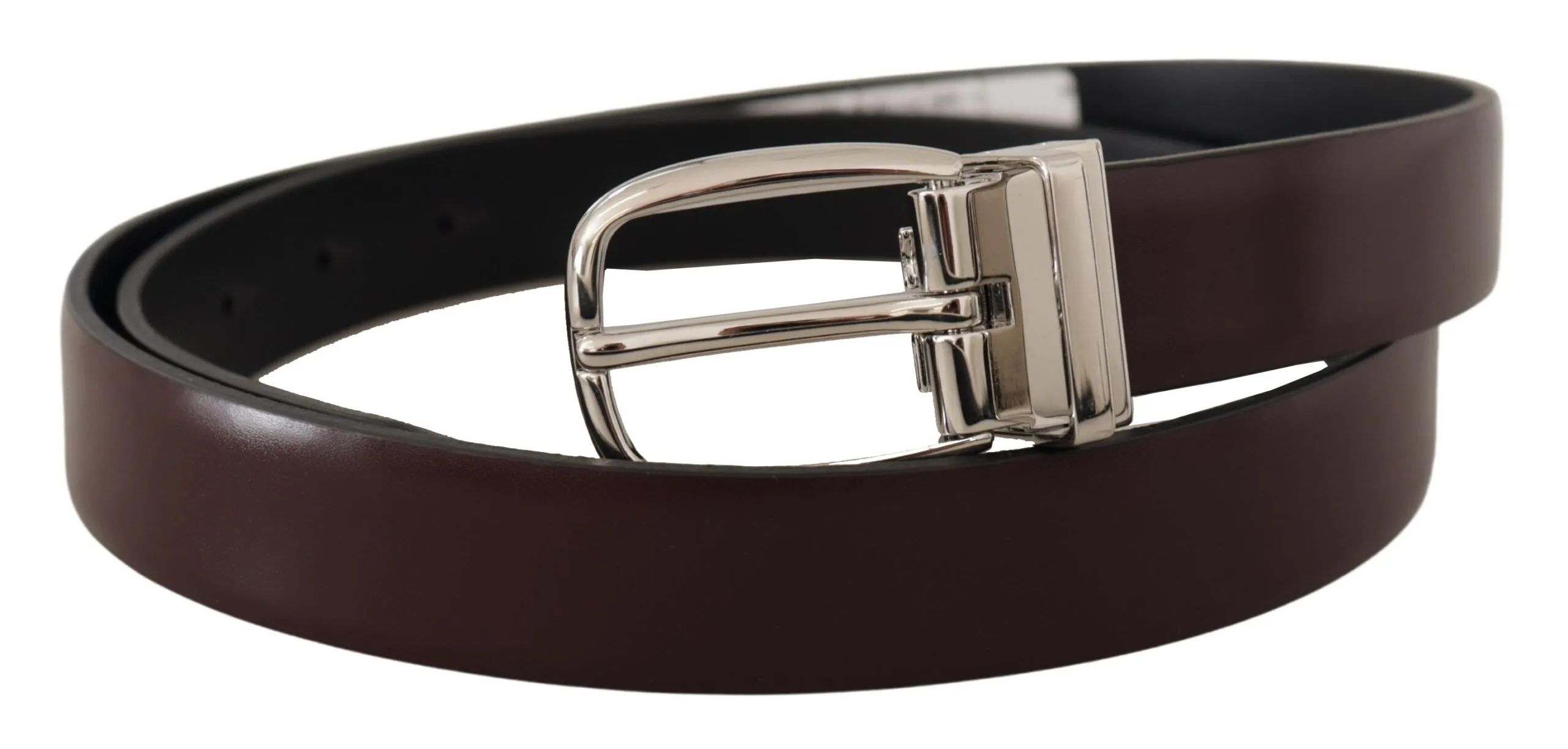 Elegant Leather Belt with Silver Metal Buckle sold by Louxly product image thumbnail 2