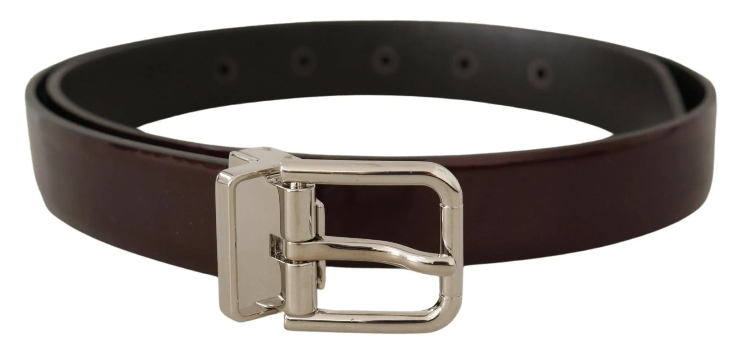 Elegant Dark Brown Patent Leather Belt sold by Louxly