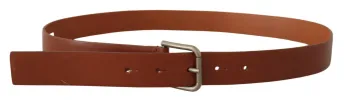 Elegant Leather Belt with Metal Buckle sold by Louxly