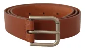 Elegant Leather Belt with Metal Buckle sold by Louxly