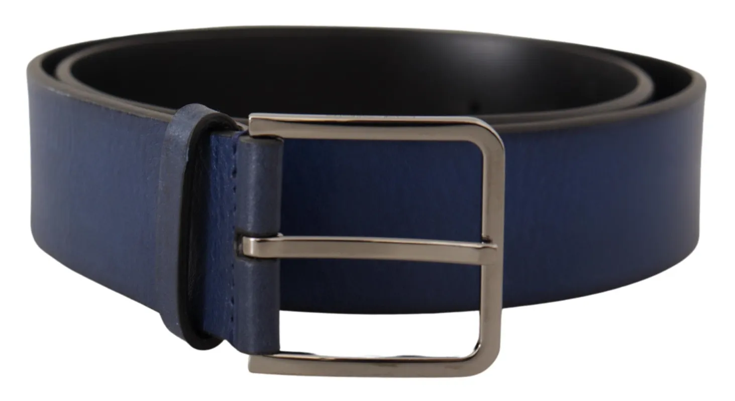 Elegant Italian Leather Belt in Blue sold by Louxly