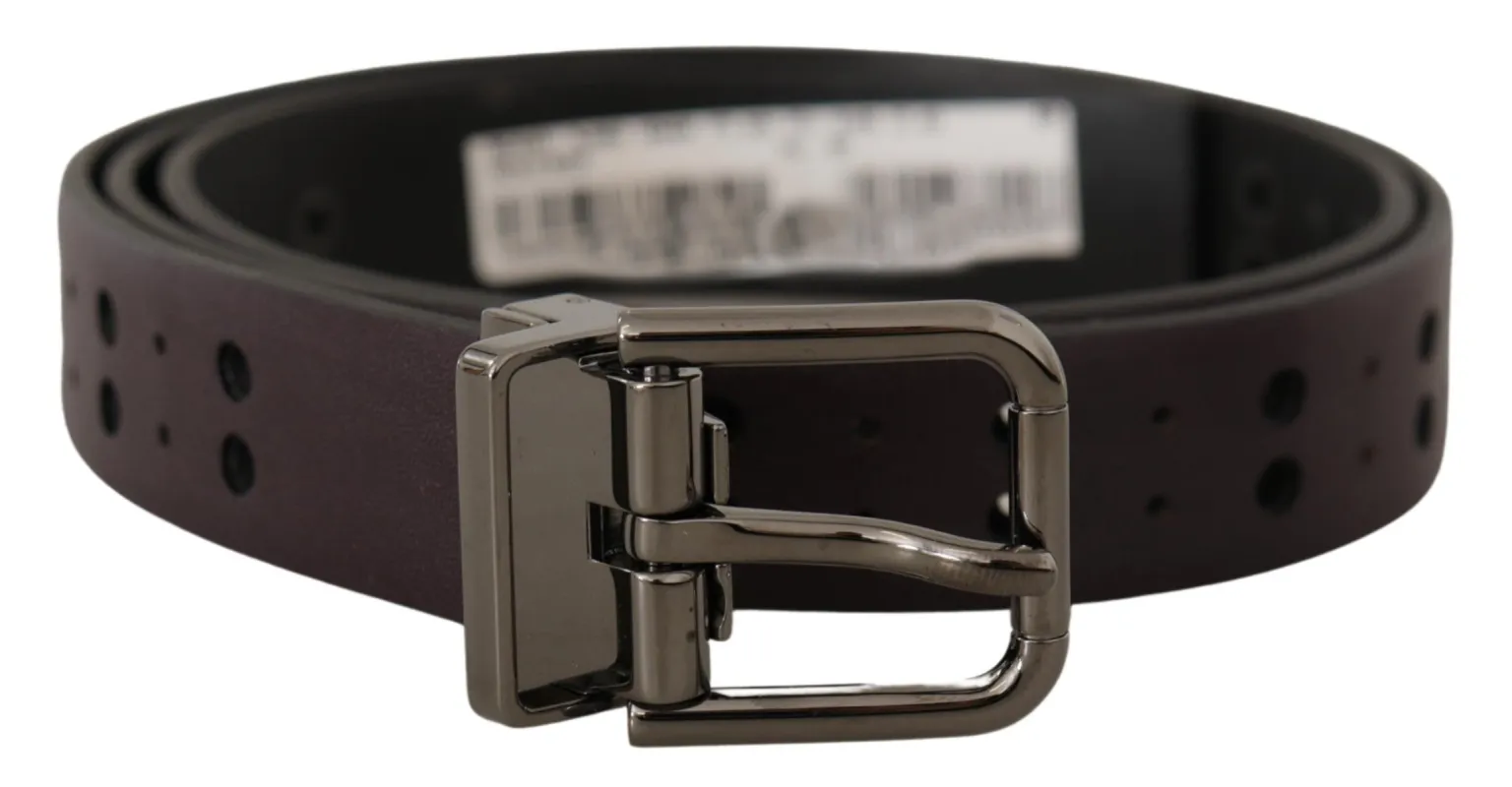 Burgundy Elegance Leather Belt sold by Louxly