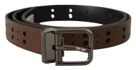Elegant Leather Belt with Metal Buckle sold by Louxly