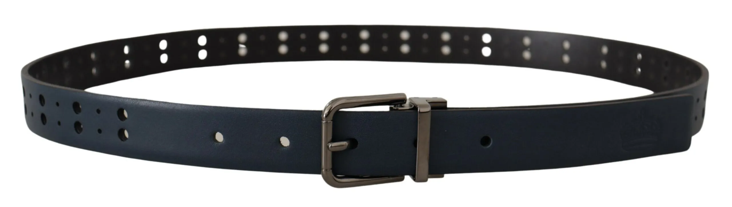 Elegant Blue Leather Belt with Metal Buckle sold by Louxly product image thumbnail 3