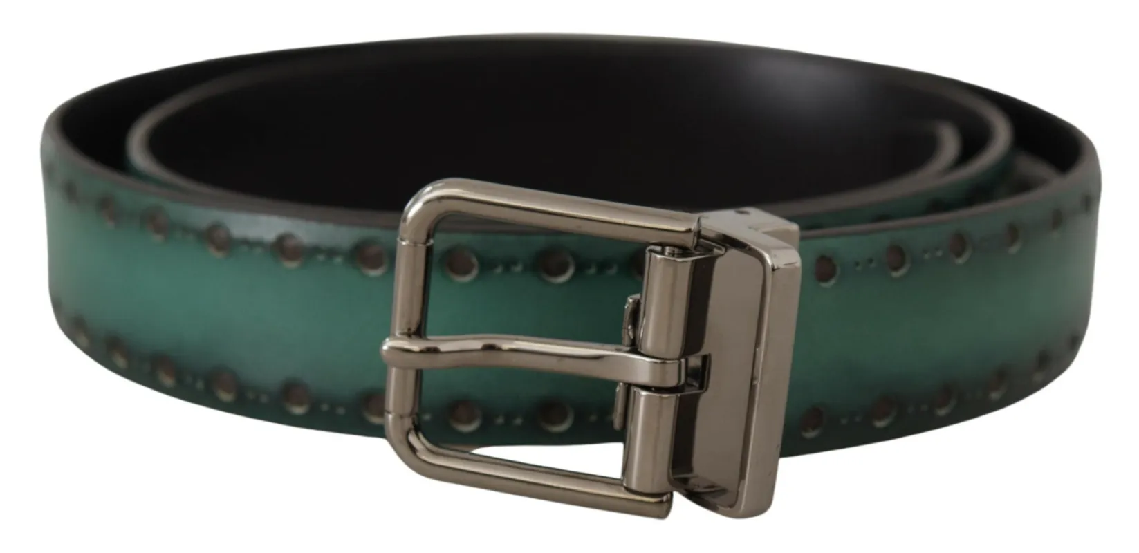 Elegant Leather Belt with Silver Tone Buckle sold by Louxly