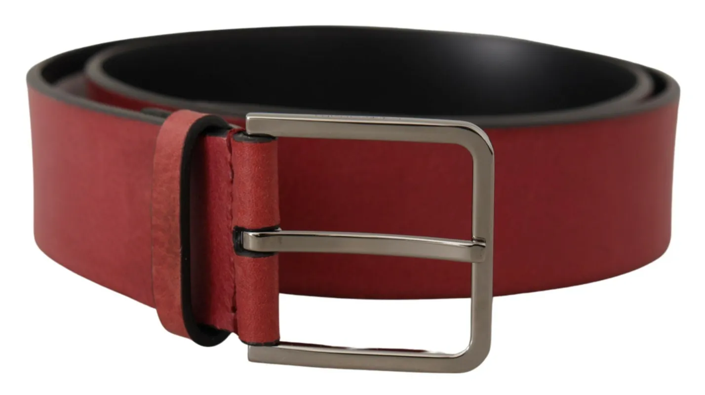 Elegant Grosgrain Leather Belt with Silver Buckle sold by Louxly