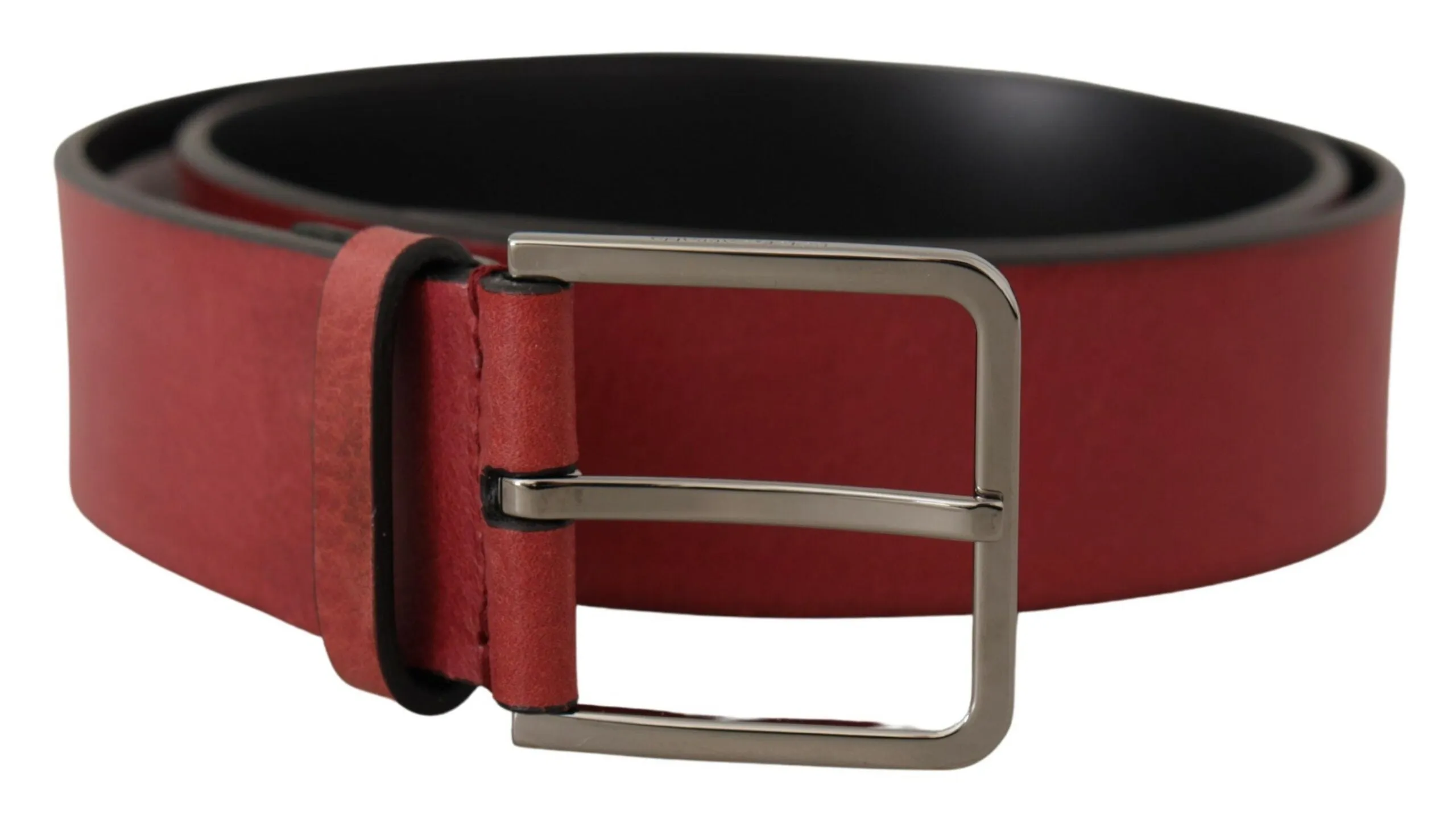 Elegant Grosgrain Leather Belt with Silver Buckle sold by Louxly