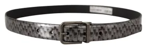 Sleek Italian Leather Belt in Sophisticated Gray sold by Louxly