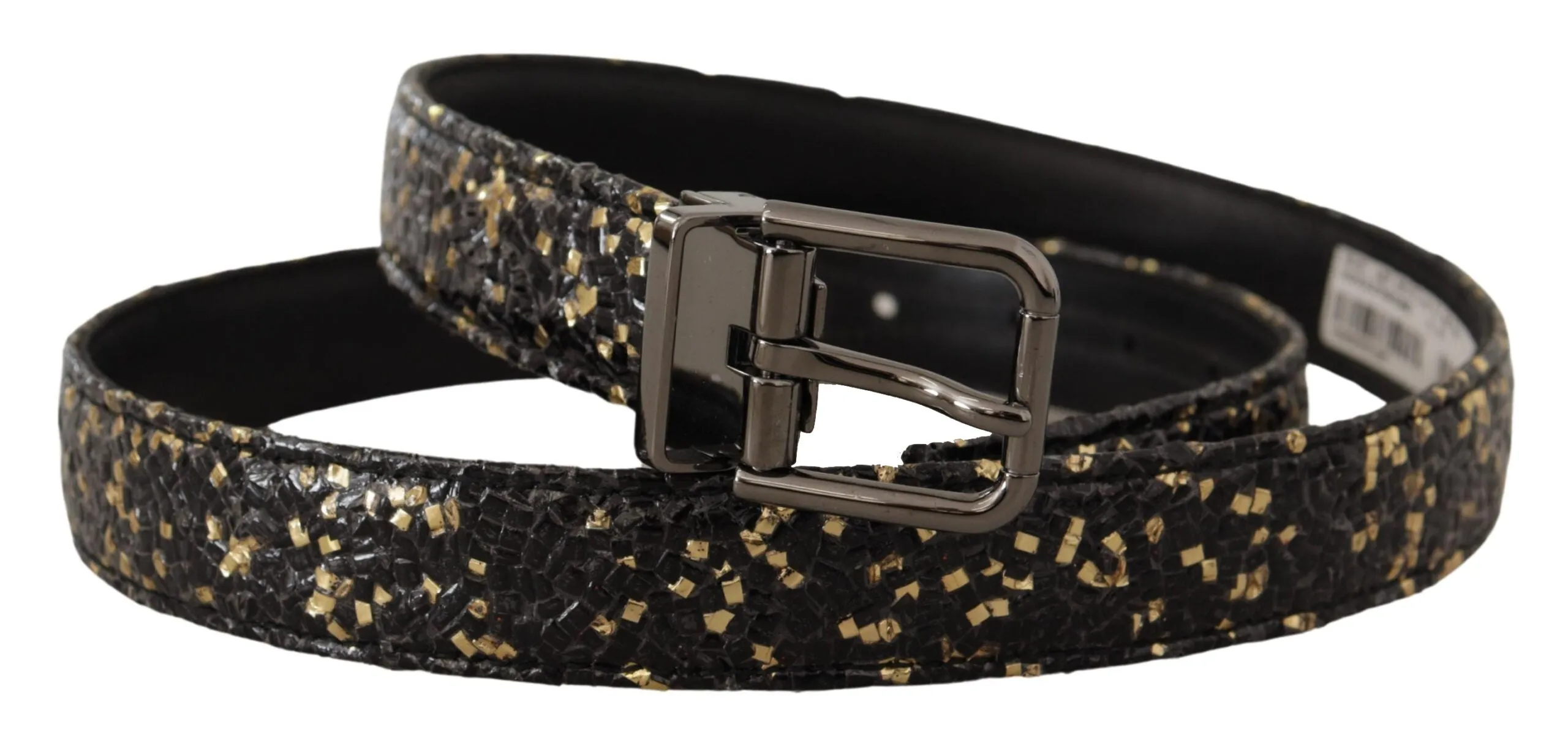 Elegant Italian Leather Belt with Crown Detail sold by Louxly product image thumbnail 2