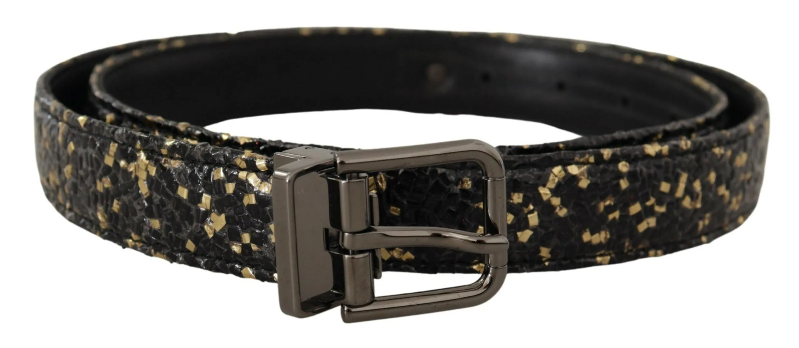 Elegant Italian Leather Belt with Crown Detail sold by Louxly product image thumbnail 3