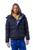 Elegant Sports Jacket with Hood in Navy Blue sold by Louxly