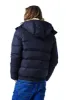 Elegant Sports Jacket with Hood in Navy Blue sold by Louxly