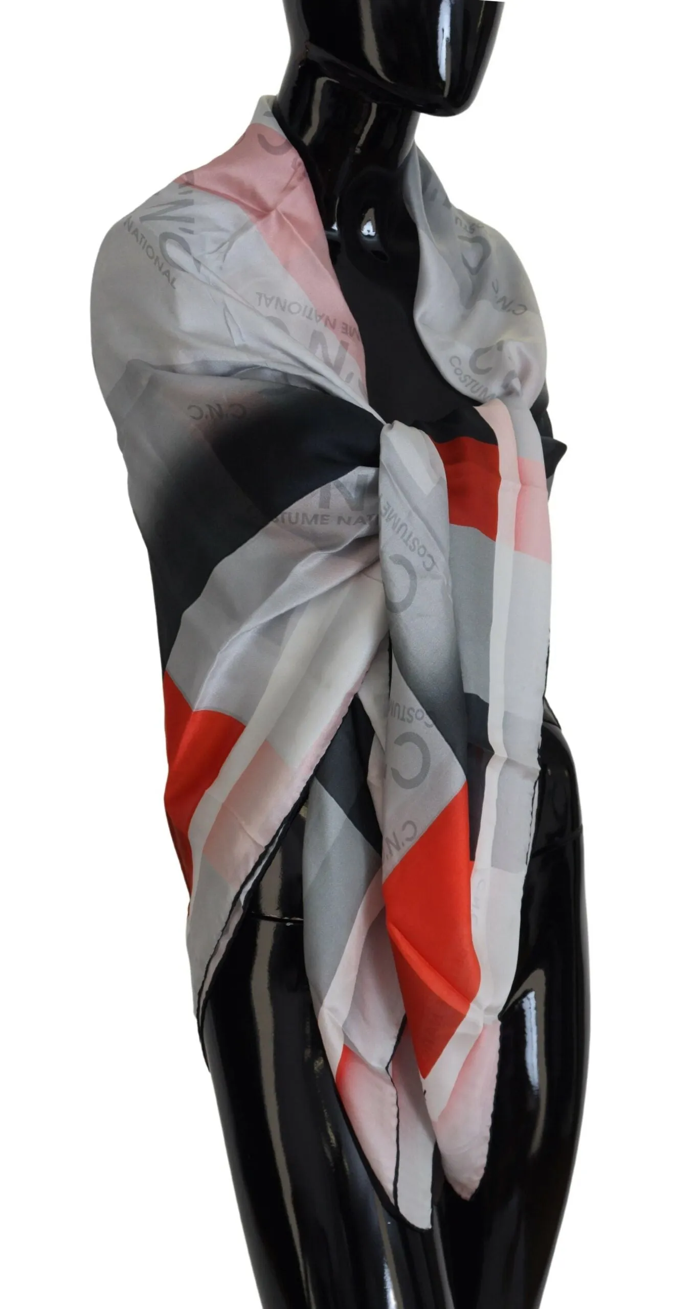 Elegant Checkered Silk Scarf sold by Louxly product image thumbnail 3