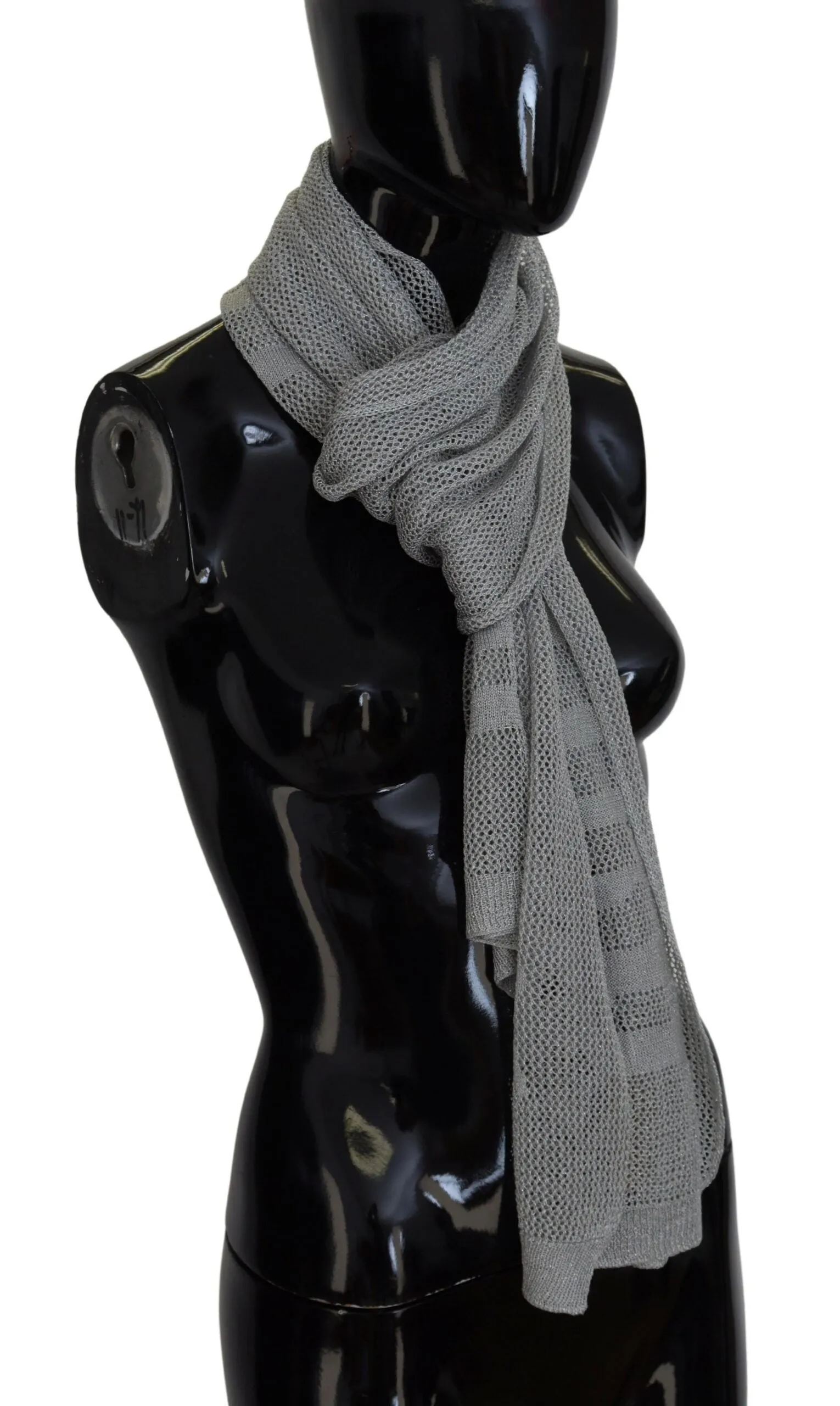 Elegant Gray Knitted Designer Scarf sold by Louxly product image thumbnail 2