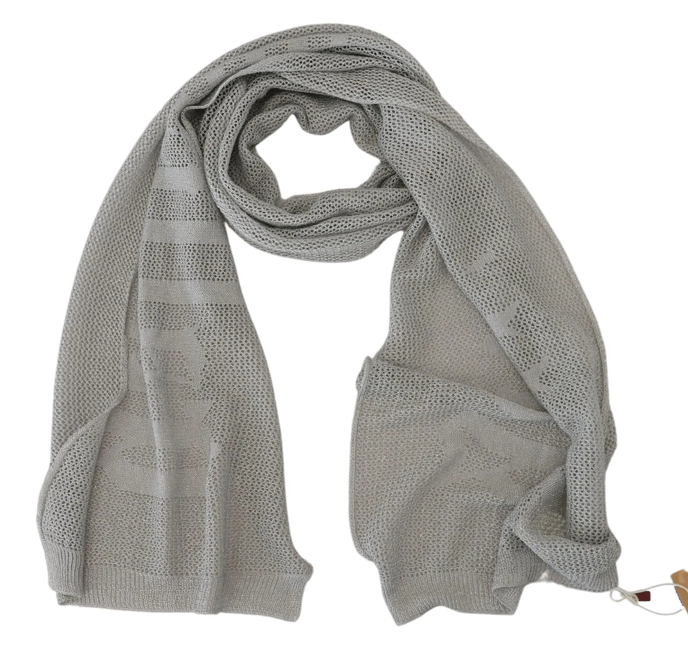 Elegant Gray Knitted Designer Scarf sold by Louxly product image thumbnail 4