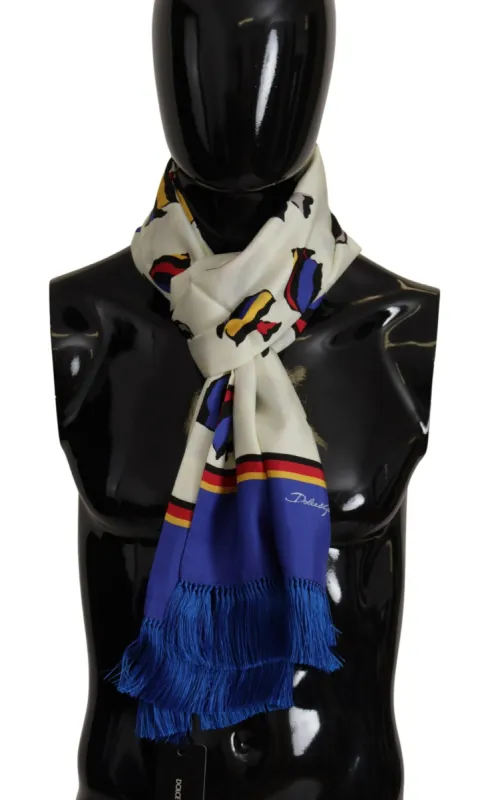 Multicolor Silk Men's Scarf Wrap sold by Louxly