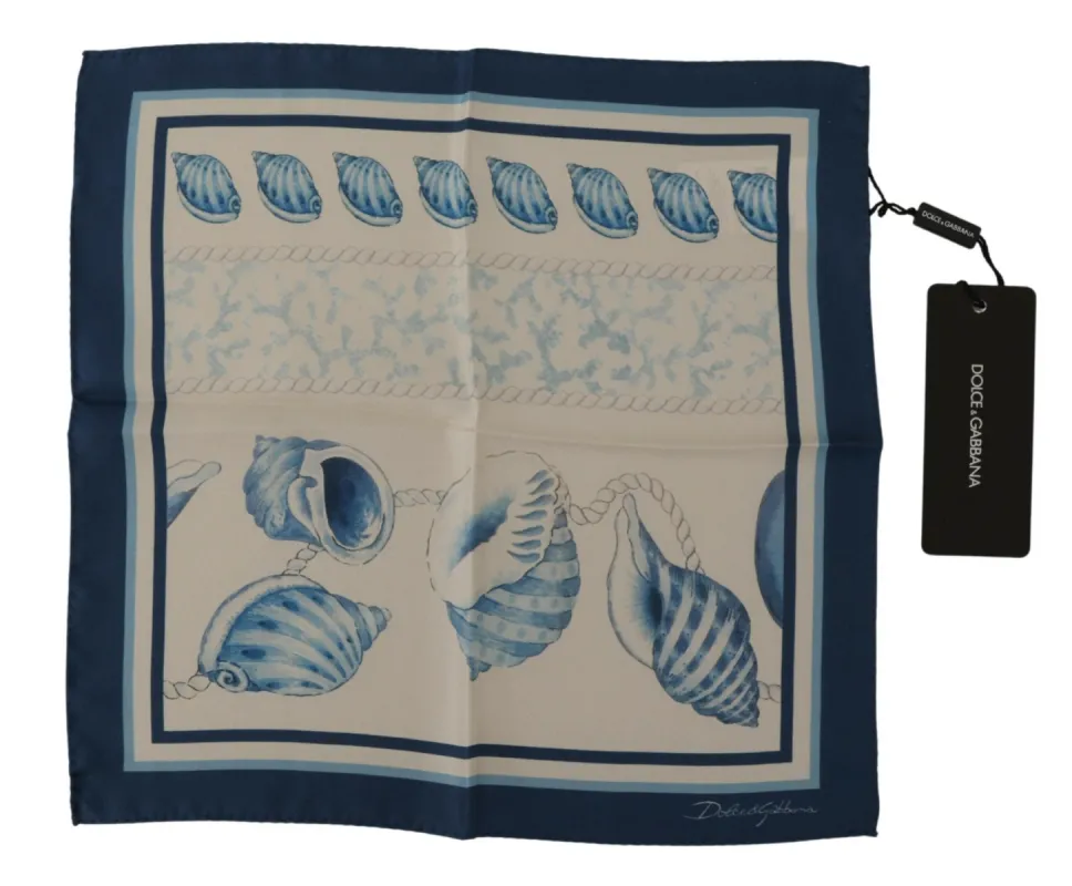 Elegant Blue Silk Men's Square Scarf sold by Louxly