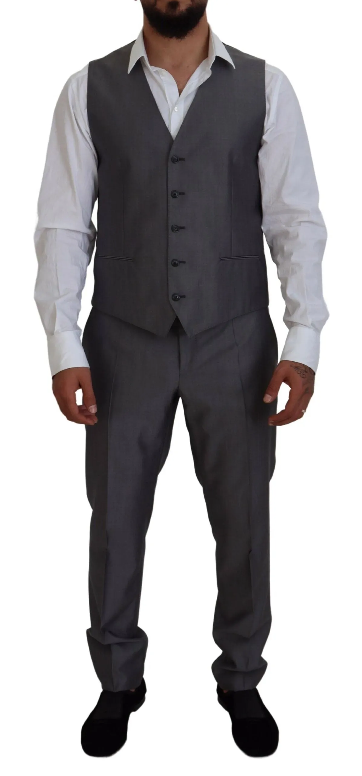 Elegant Gray Silver Sicilia Suit Ensemble sold by Louxly product image thumbnail 2