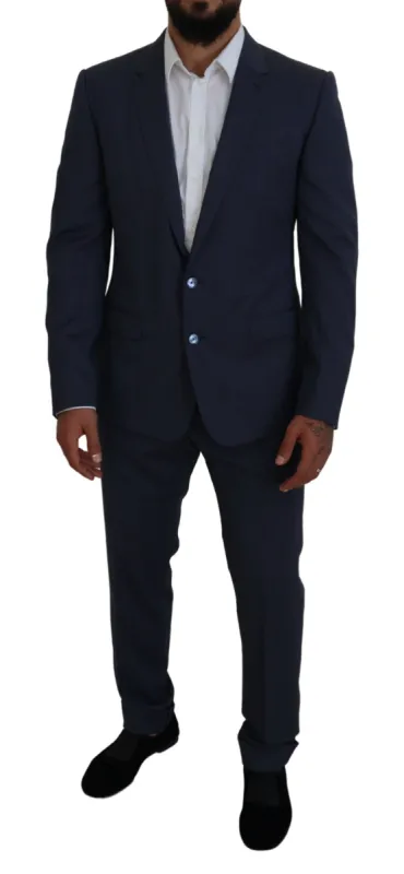 Elegant Blue Martini Men's Slim Fit Suit sold by Louxly