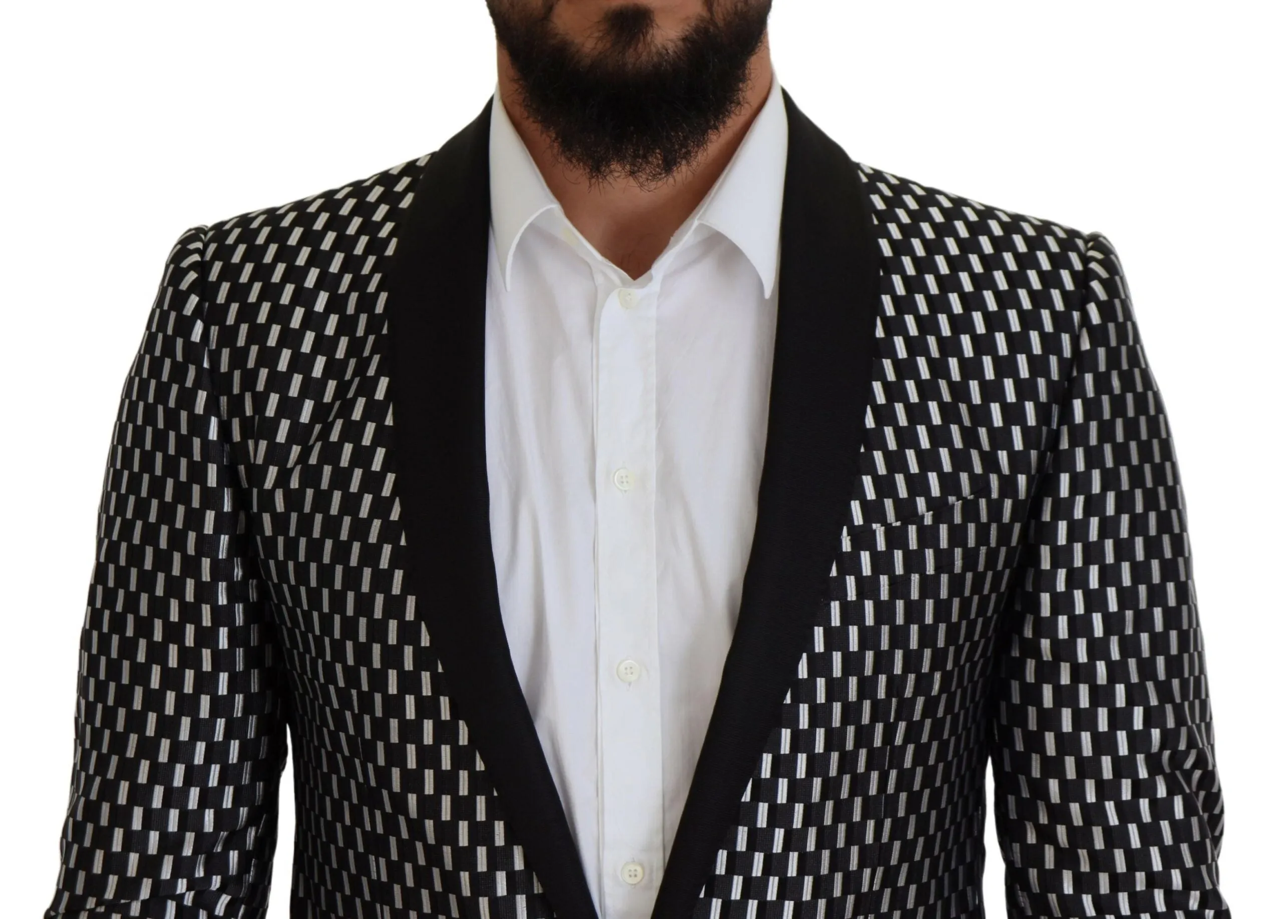 Elegant Black Silk Blend Slim Fit Suit sold by Louxly product image thumbnail 4