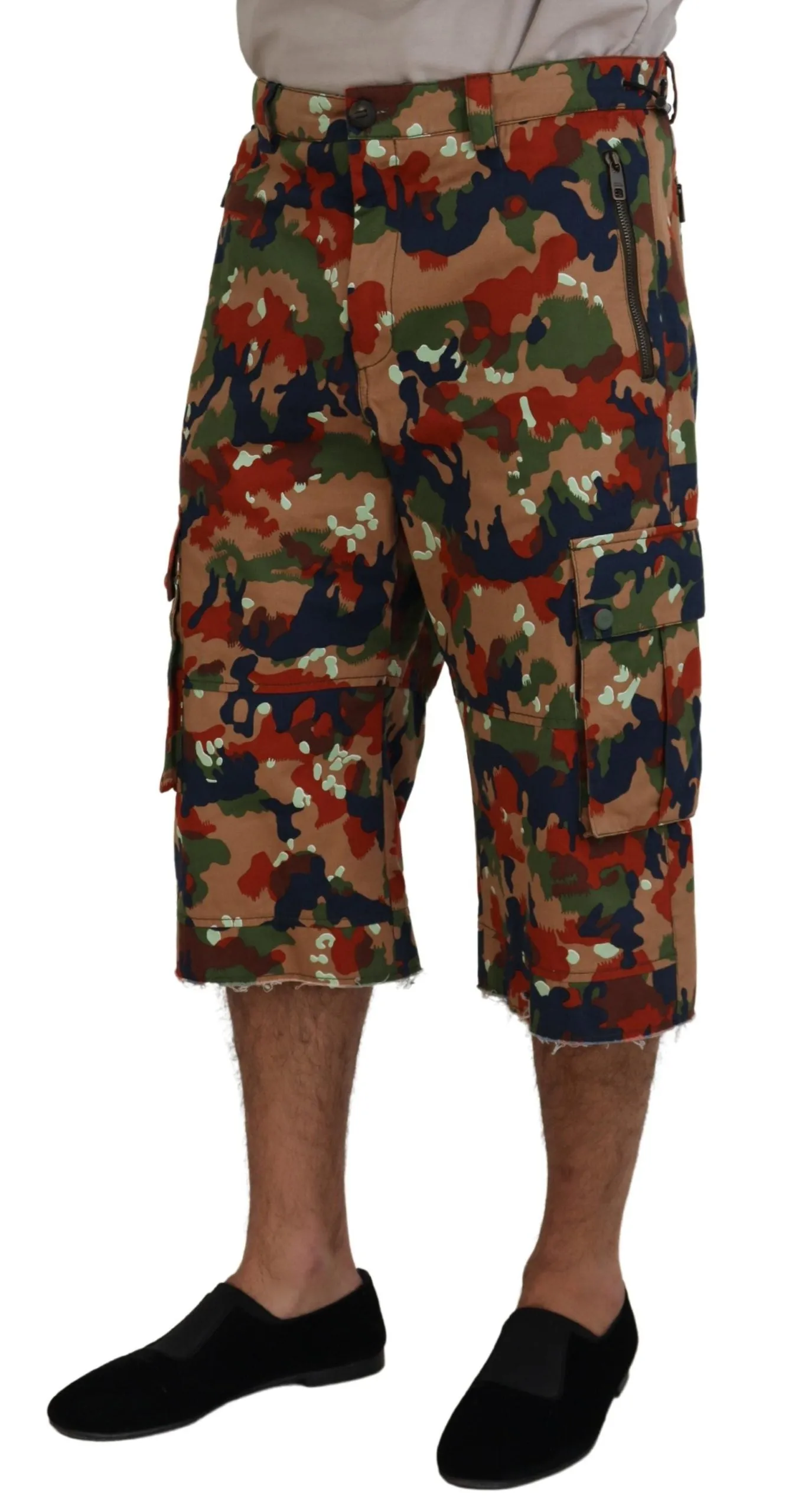 Italian Designer Multicolor Cargo Shorts sold by Louxly product image thumbnail 2