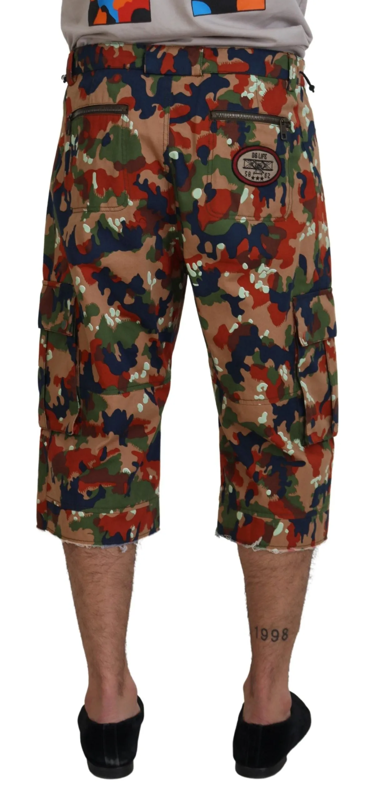 Italian Designer Multicolor Cargo Shorts sold by Louxly product image thumbnail 3