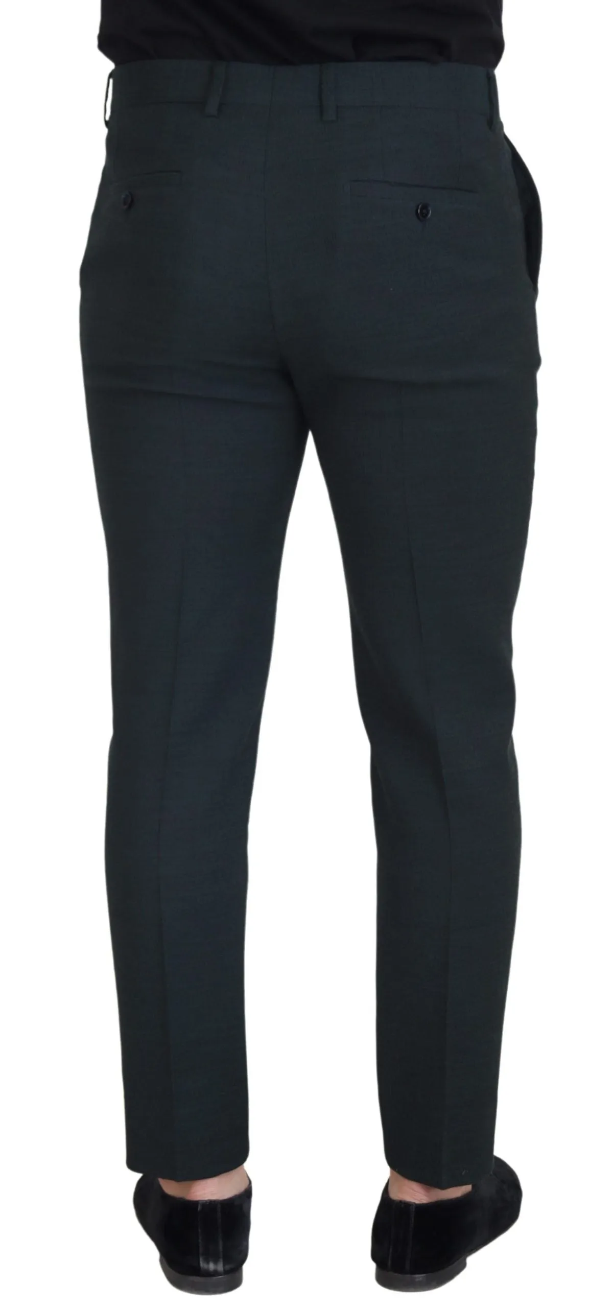 Elegant Blue Virgin Wool Trousers sold by Louxly product image thumbnail 3