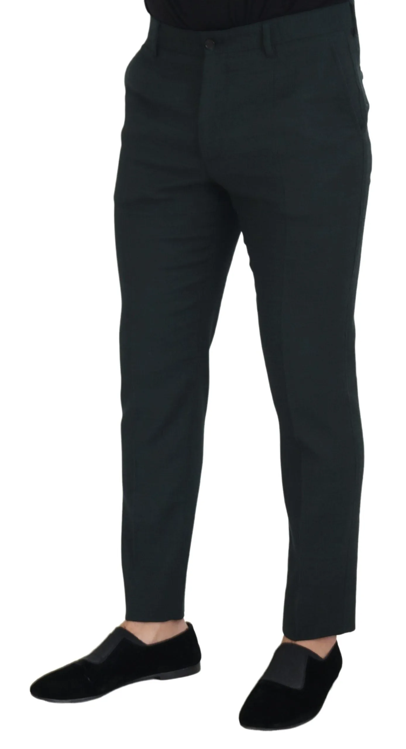 Elegant Blue Virgin Wool Trousers sold by Louxly product image thumbnail 2