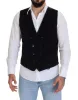 Elegant Black Double Breasted Dress Vest sold by Louxly