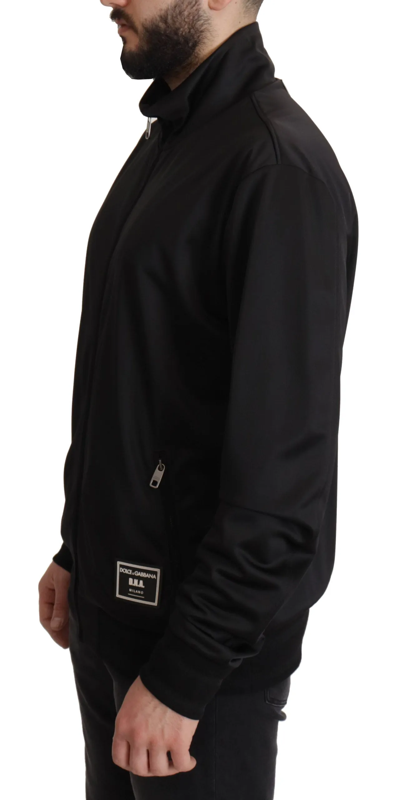 Elegant Black Full Zip Sweater sold by Louxly product image thumbnail 2