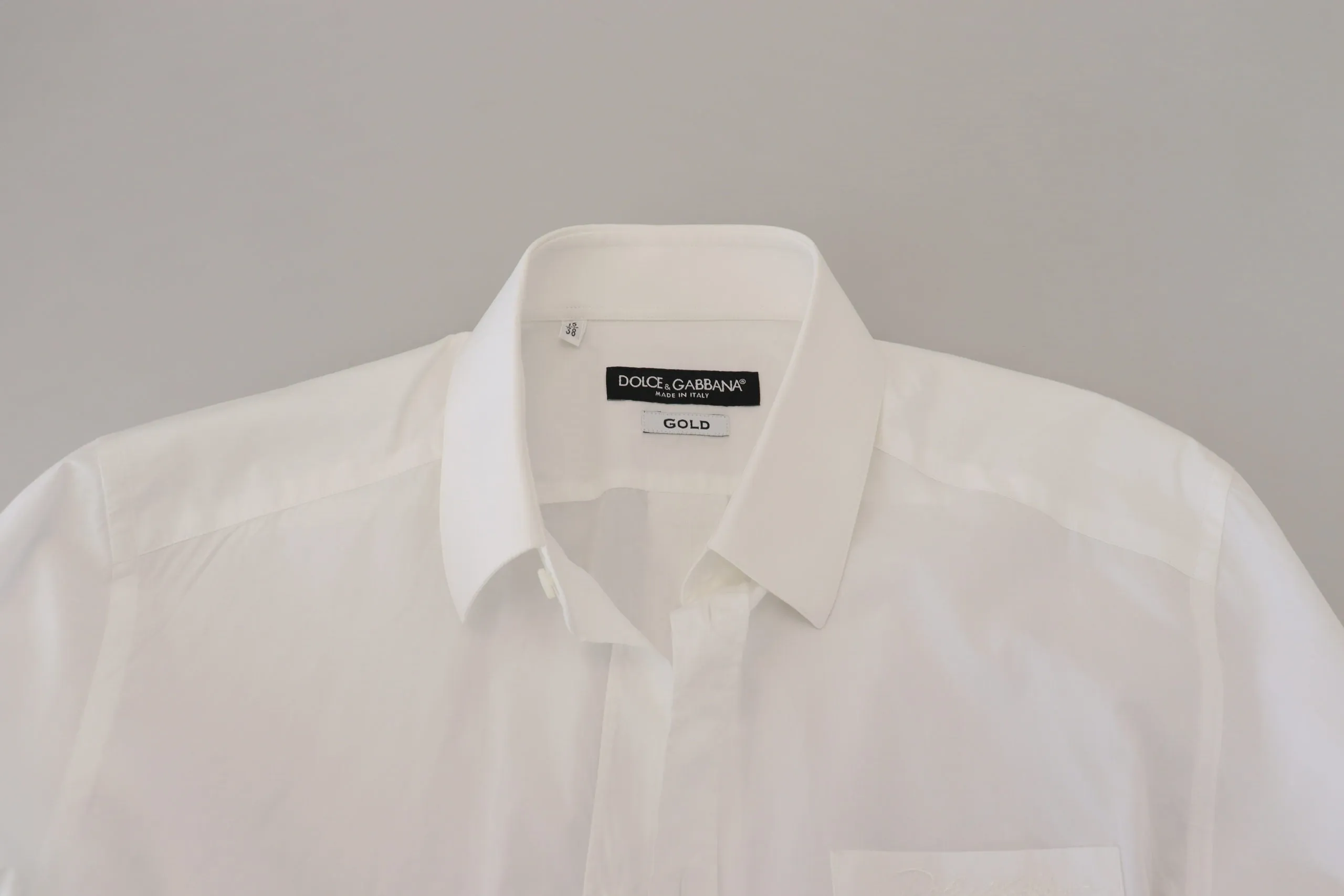 Elegant White Slim Fit Dress Shirt sold by Louxly product image thumbnail 5