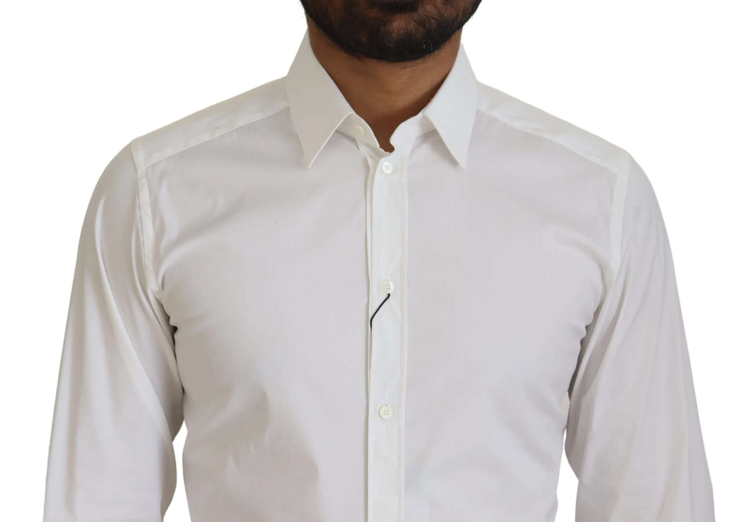 Dazzling White Slim Fit Dress Shirt sold by Louxly product image thumbnail 4