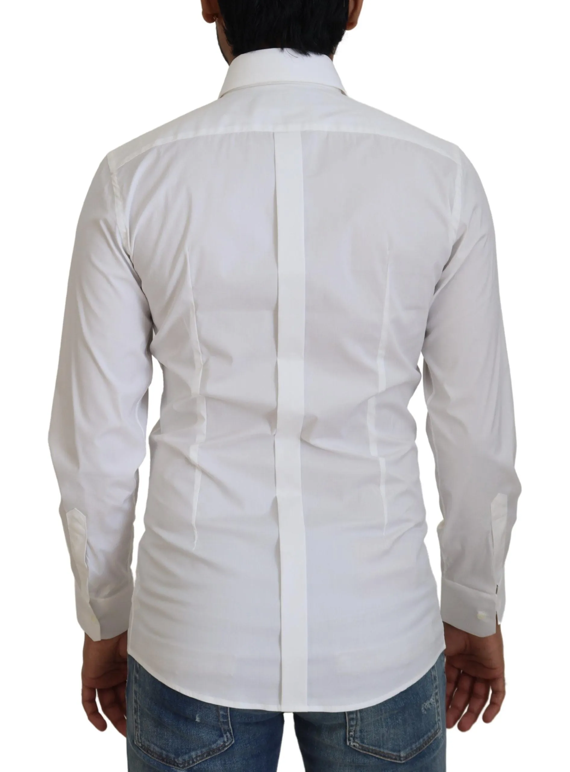 Dazzling White Slim Fit Dress Shirt sold by Louxly product image thumbnail 3