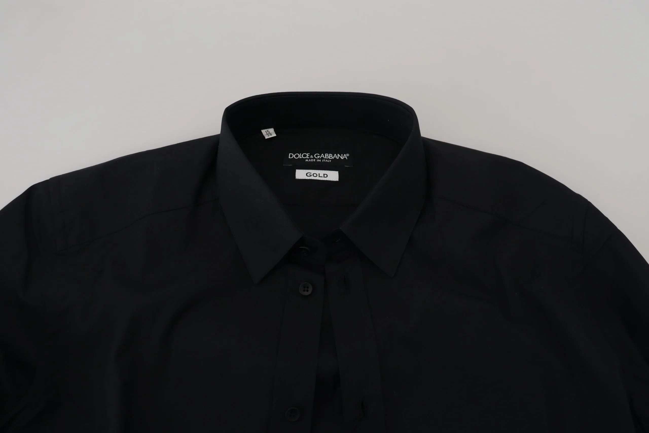 Chic Black Cotton Dress Shirt sold by Louxly product image thumbnail 5