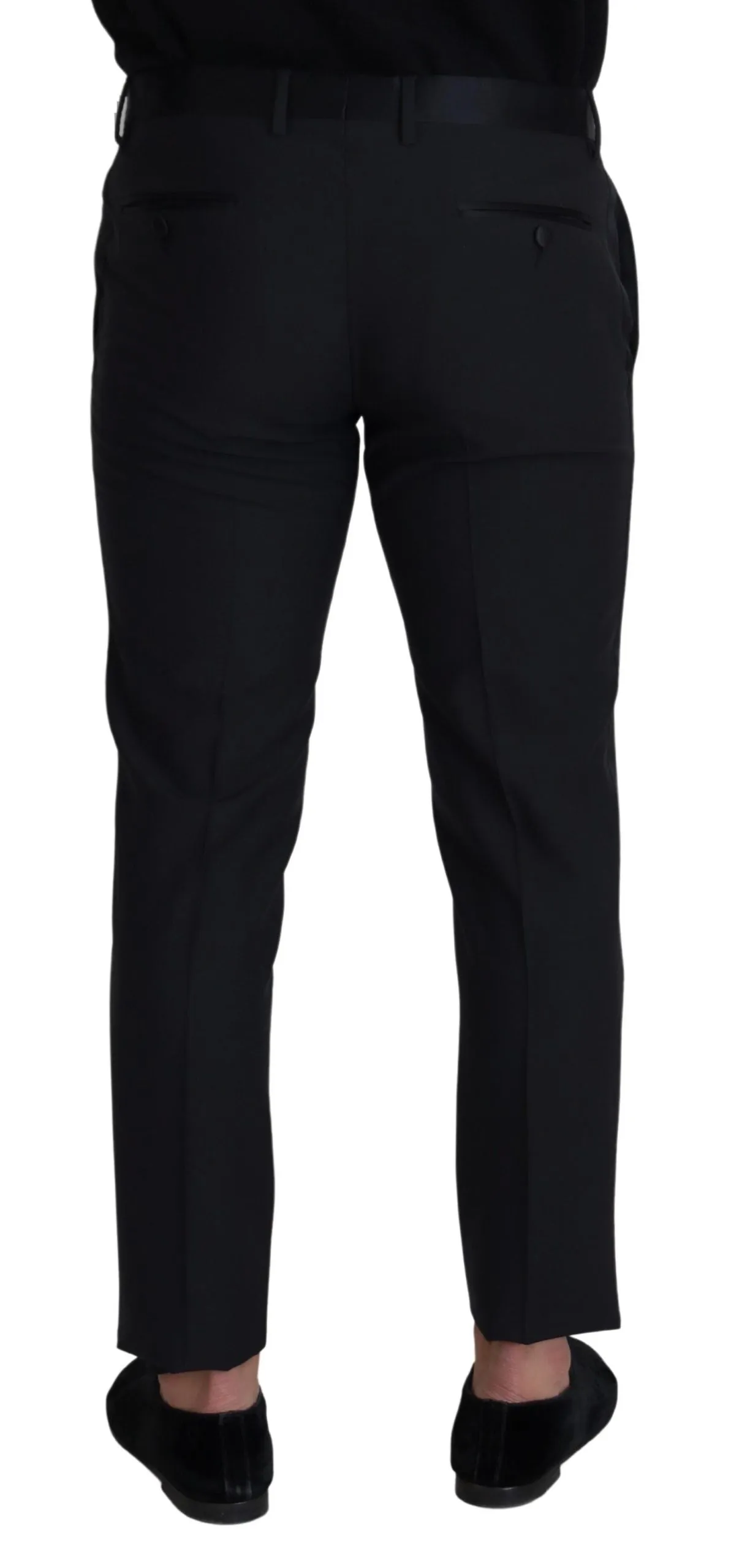 Elegant Black Wool Blend Trousers sold by Louxly product image thumbnail 3