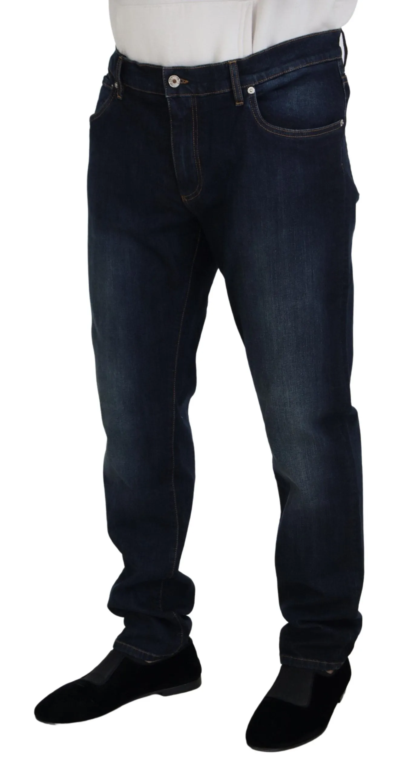 Elegant Blue Denim Pants sold by Louxly product image thumbnail 2